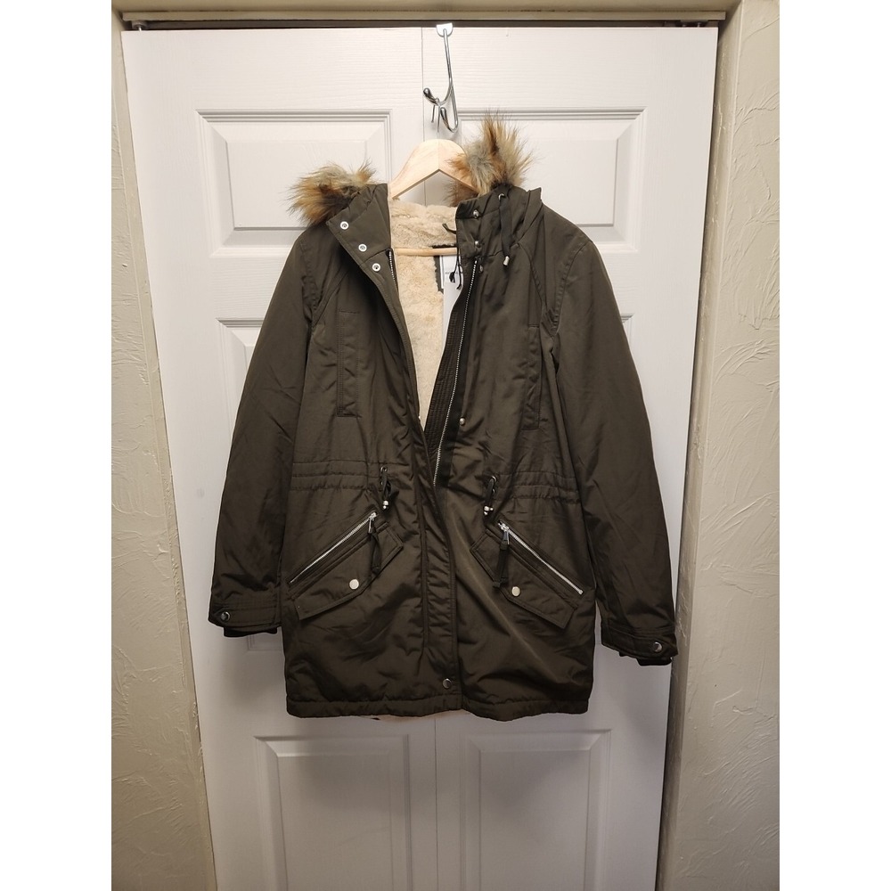 ROYAL MATRIX Women's Winter Coats Fleece Lined Parka Jacket Hooded Long Size 10